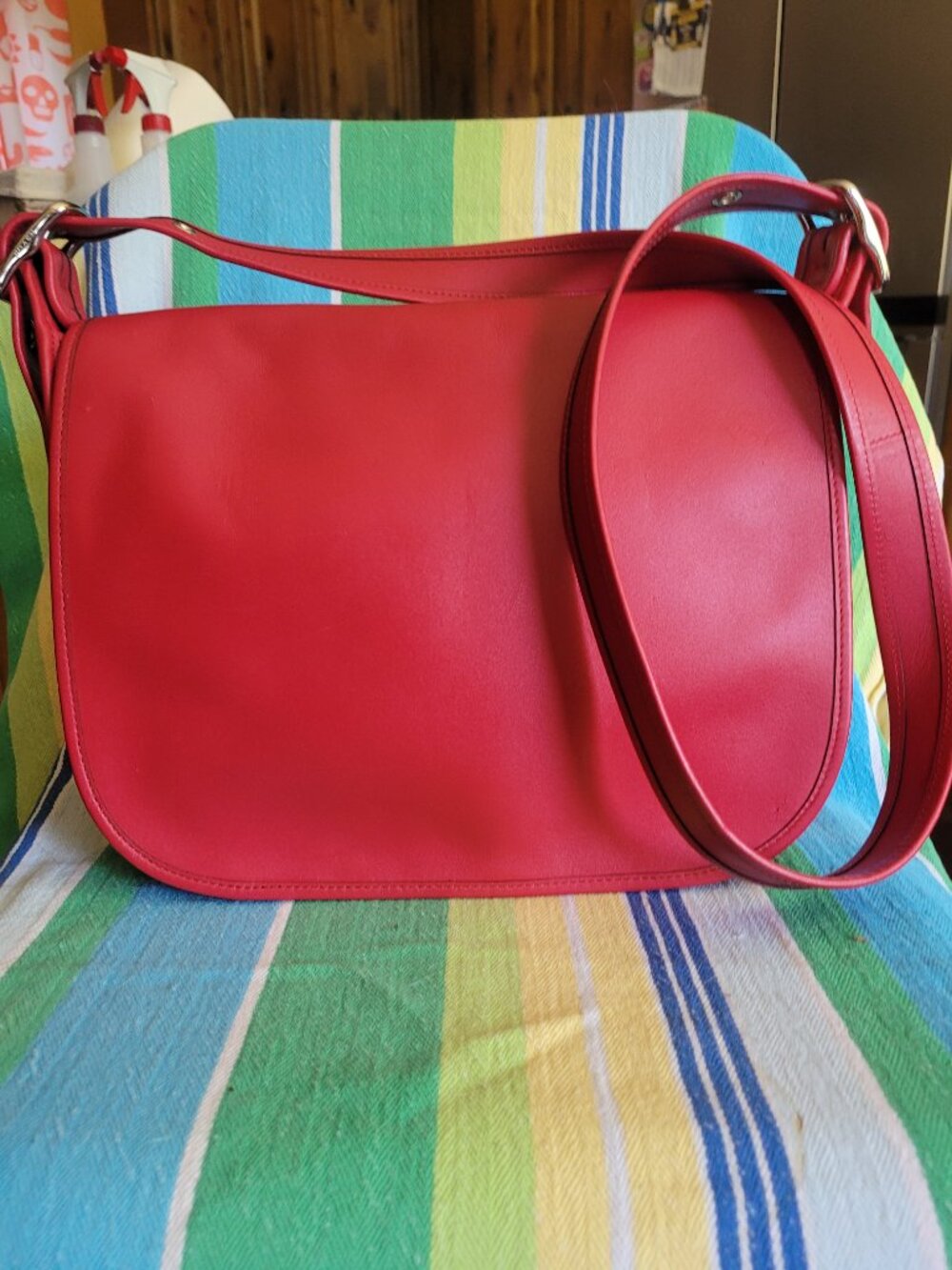 Coach Patricia Legacy Bag-Red Leather